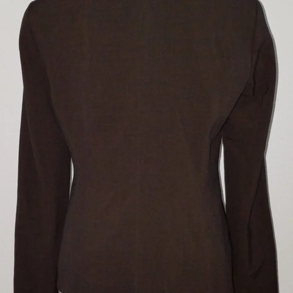 Motherhood Maternity Brown Blazer Jacket Size Small Career Pink Lined Lace Wrist - Picture 5 of 8